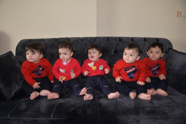 Bakanlık Suudi Arabistan'dan Hatay'a getirmişti! Beşizler 10 aylık oldu - Resim: 0