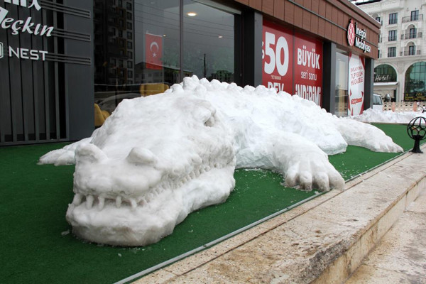 Yapımı 6 saat sürdü 11 metre uzunluğunda! Sivas'ta görenler dönüp bir daha baktı - Resim: 1