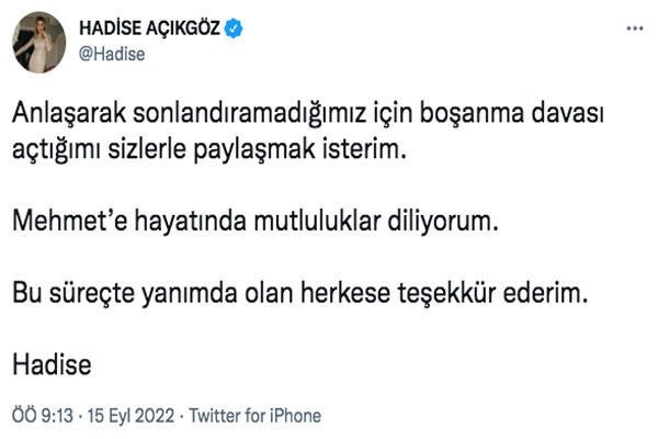 Hadise resti çekti, büyük aşıklar boşanıyor! Çekişmeli boşanma davası bomba oldu patladı, Dinçerler altınları istiyor iddiası - Resim: 1