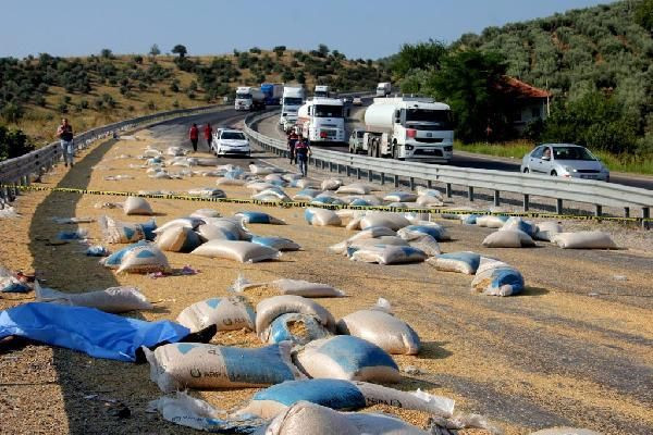 Yem yüklü kamyon traktöre çarptı! Ortalık savaş alanına döndü! 2 ölü var - Resim: 2