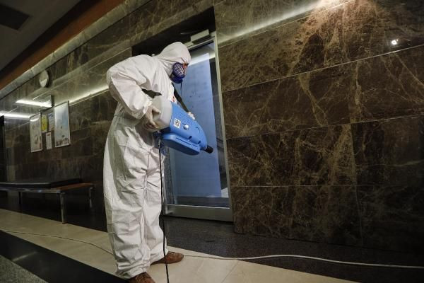 AK Parti Genel Merkezi koronavirüse karşı dezenfekte edildi - Resim: 3