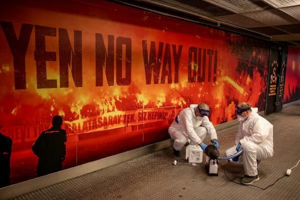 Galatasaray-Beşiktaş derbisi öncesinde statta koronavirüs önlemi - Resim: 3