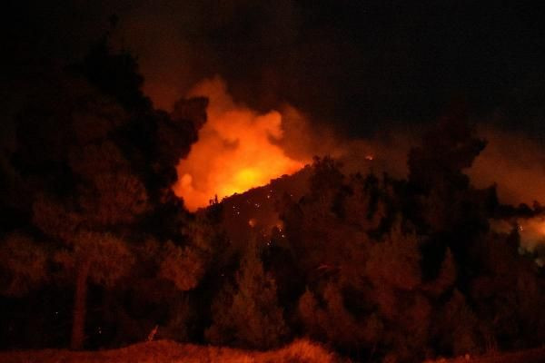 Manisa'nın Ahmetli ilçesinde orman yangını! 12 saattir her yer alev alev - Resim: 3