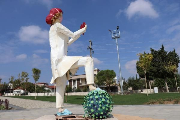 CHP'li Denizli Merkezefendi Belediyesi'nin heykeli alay konusu oldu: Çocuklarımız korkabilir - Resim: 4