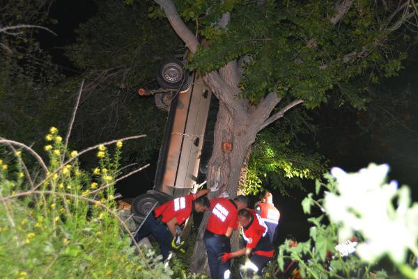 Burası Adana: Ağaçtaki araçtan son anda kurtarıldılar! - Resim: 1