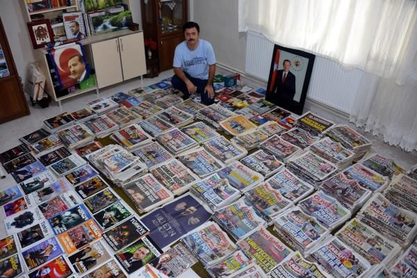 Cumhurbaşkanı Erdoğan'ın yer aldığı Alman gazetelerini 17 yıldır biriktiriyor - Resim: 1