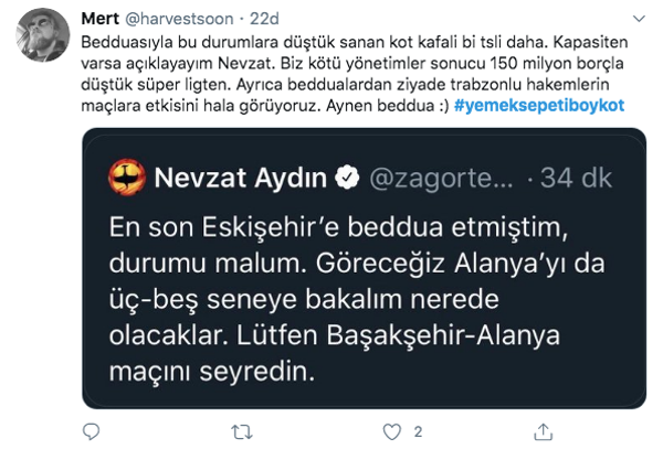 Trabzonsporlu Nevzat Aydın'ın paylaşımına tepkiler çığ gibi! Yemeksepeti'ne boykot başlatıldı - Resim: 2