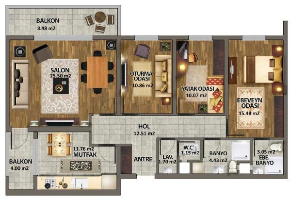 TOKİ konutlarının daire içi planları yayınlandı taksitler de çok iyi - Resim: 2