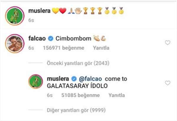 Falcao'dan Muslera'nın paylaşımına bomba yorum! - Resim: 1