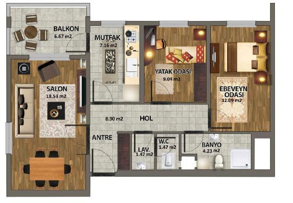 TOKİ konutlarının daire içi planları yayınlandı taksitler de çok iyi - Resim: 1
