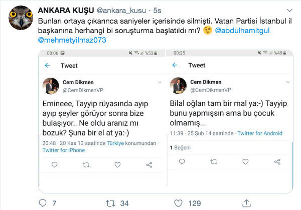 Vatan Partisi yöneticisi Erdoğan'la ilgili tweetleri sildi yanlışı ben dahi yapsam - Resim: 0