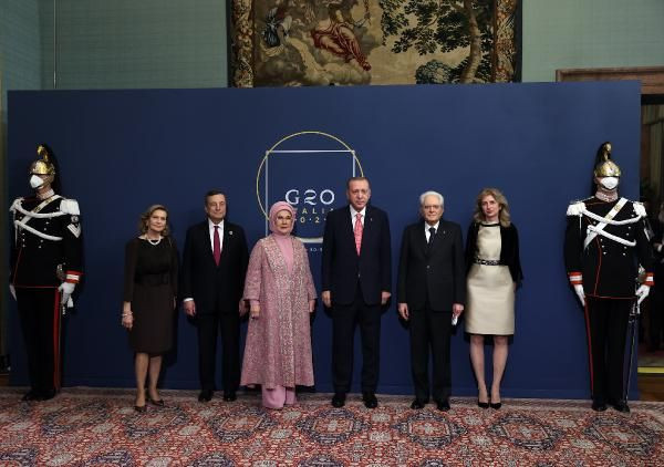 Cumhurbaşkanı Erdoğan, İtalya Cumhurbaşkanı'nın G20 liderleri onuruna verdiği yemeğe katıldı - Resim: 3
