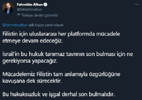 Fahrettin Altun'dan İsrail'in kara operasyonuna tepki - Resim: 1