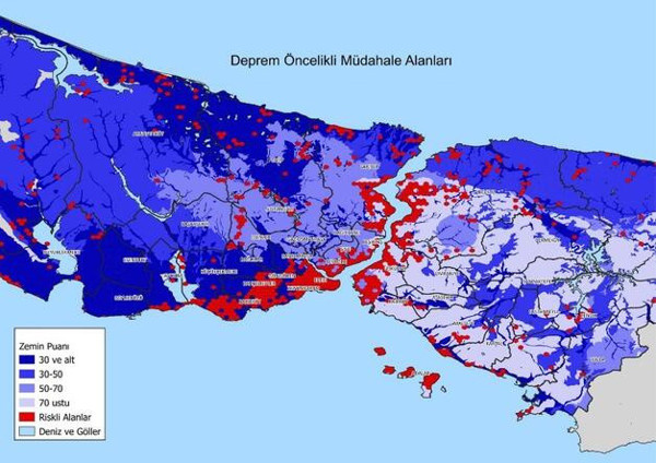 İstanbul Deprem Haritası yayınlandı! İşte en riskli ilçeler - Resim: 0