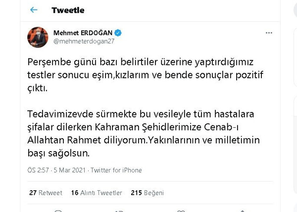 AK Partili Mehmet Erdoğan covid-19'da yakalandı! Son durumunu açıkladı - Resim: 0