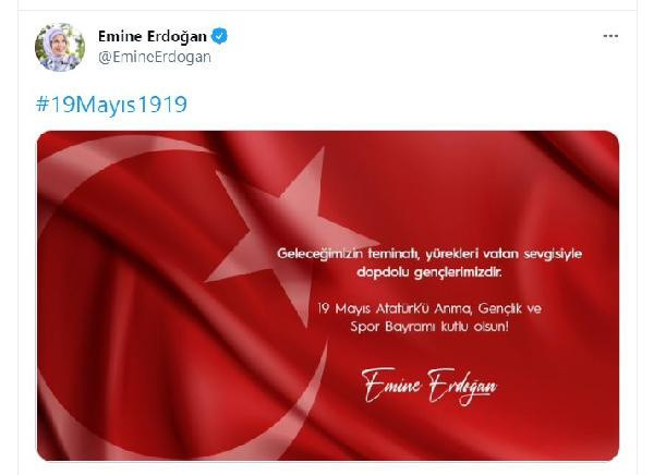 Emine Erdoğan'dan '19 Mayıs' mesajı - Resim: 0