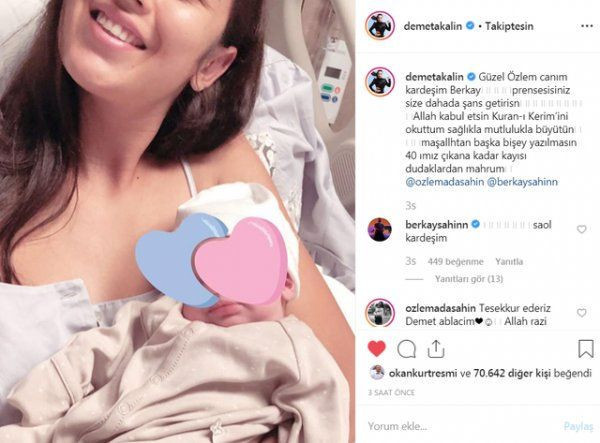 Demet Akalın Berkay Şahin'in yeni doğan kızı için Kuran-ı Kerim okuttu! İlk o paylaştı - Resim: 3