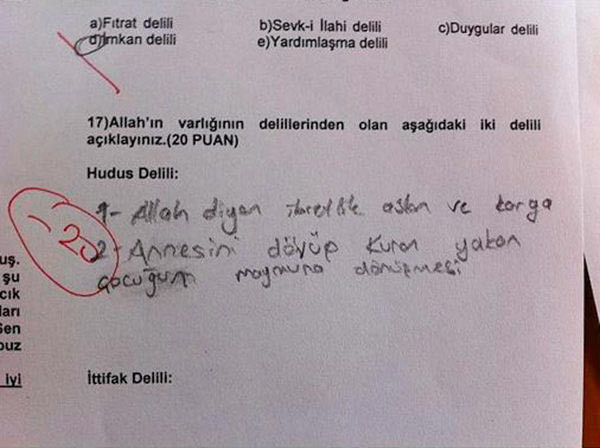 Sınav sorularına güldüren cevaplar - Resim: 1