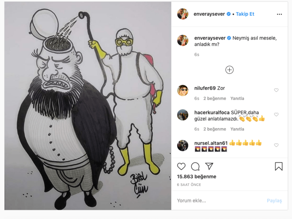 Enver Aysever'e hapis cezası! Paylaştığı karikatür başını yaktı: Savunması pes dedirtti - Resim: 0