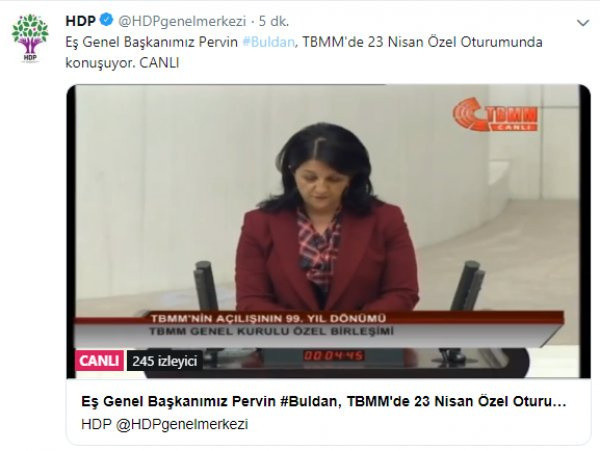 HDP eşbaşkan olarak Pervin Buldan yerine Kılıçdaroğlu yayını verdi Olay hata - Resim: 1