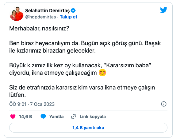 Demirtaş'ın büyük kızı kime oy verecek? İlk kez oy verecek dedi yardım istedi - Resim: 0