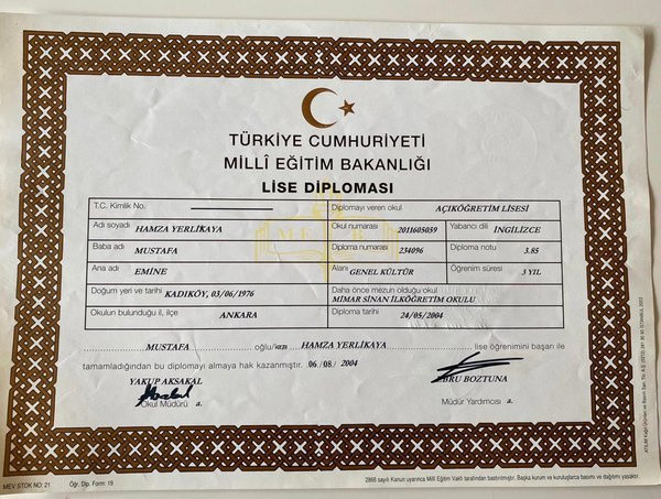 Hamza Yerlikaya'nın diplomasının sahte olduğu iddialarını çürüten belgeler - Resim: 1