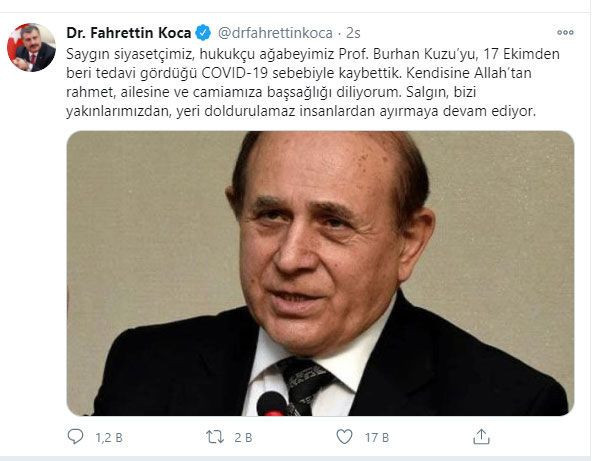 Koronavirüs nedeniyle hayatını kaybeden Burhan Kuzu'ya siyasilerden veda! - Resim: 4