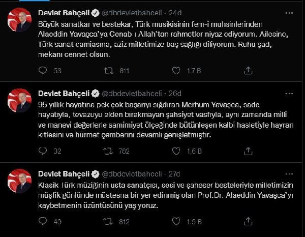 MHP lideri Devlet Bahçeli'den Alaeddin Yavaşca için taziye mesajı - Resim: 0