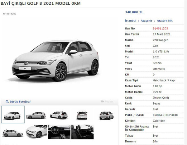 Fırsatçılar 49 bin 500 lira farkla satıyor! Volkswagen Golf'ün ikinci el fiyatları fırladı - Resim: 2