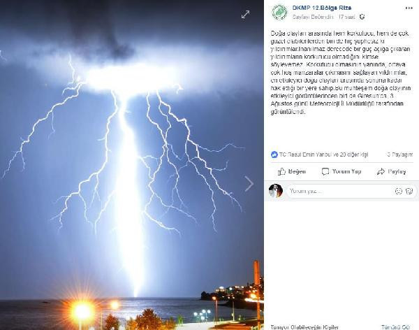 Giresun'da denize yıldırım düşme anı - Resim: 4