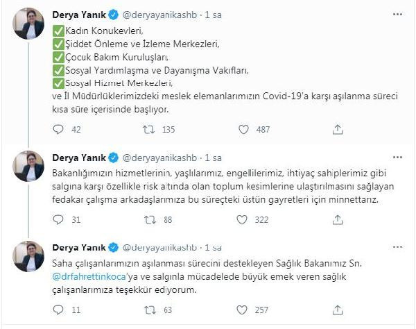 Bakan Derya Yanık: Kuruluşlarımızdaki meslek elemanları aşılanacak - Resim: 0