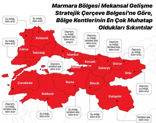 Marmara'nın risk haritası çıkarıldı! Durum vahim: İstanbul Kocaeli Sakarya Çanakkale... - Resim: 2