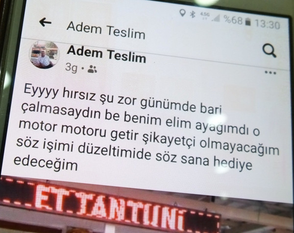 Balıkesir'de motoru çalındı hırsıza yazdığı mesaj görenleri şaşırttı - Resim: 0