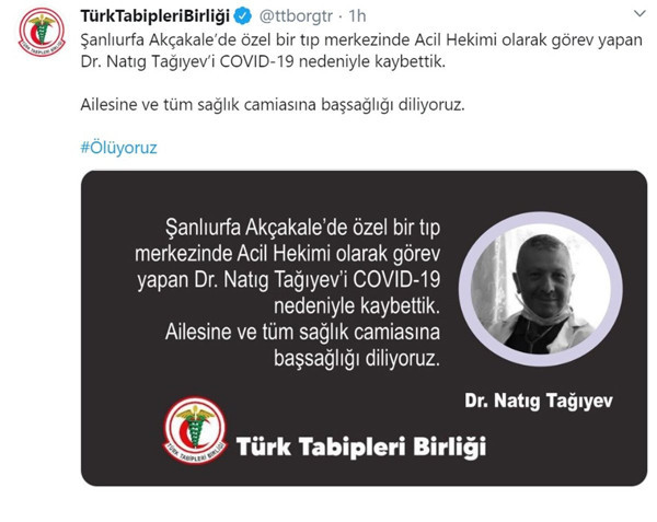 Koronavirüs can almaya devam ediyor! 3 sağlık çalışanı daha öldü - Resim: 0