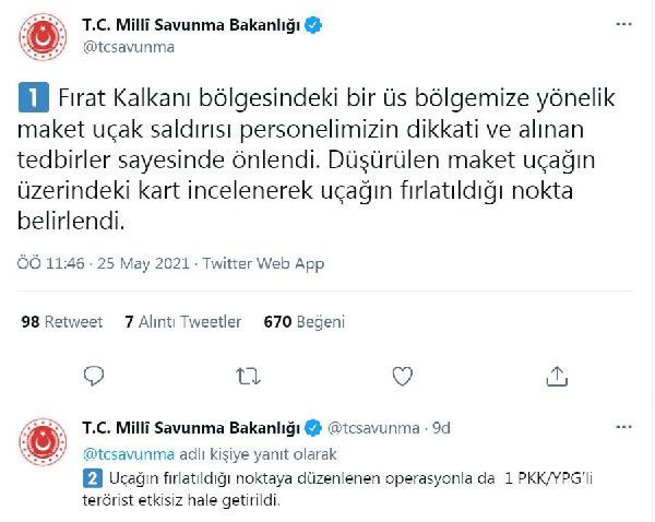 Milli Savunma Bakanlığı duyurdu: Maket uçakla saldırmak isteyen terörist etkisiz hale getirildi - Resim: 0