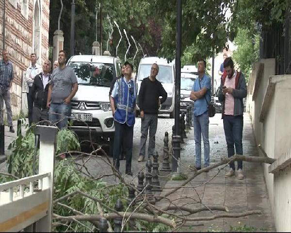 İstanbul'da sağanak yağmur caminin üstüne ağaç devirdi - Resim: 4