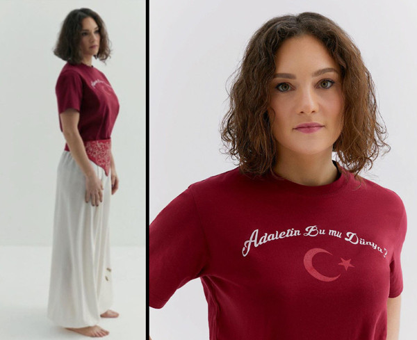 Nevşin Mengü'nün pozları herkesi şaşırttı! Tişörtteki yazı dikkat çekti - Resim: 0