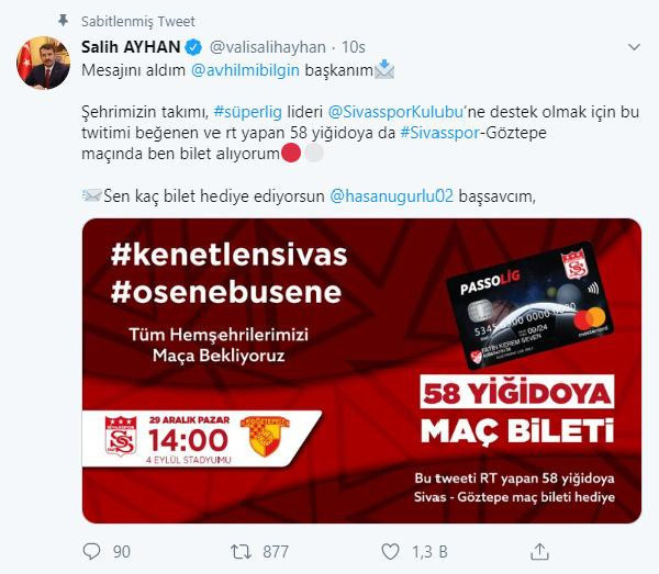 Sivasspor için il protokolünden bilet zinciri - Resim: 0