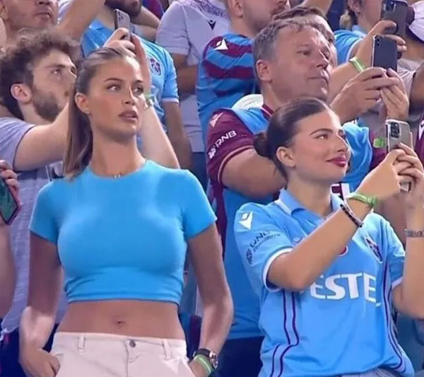 Sahayı birbirine katmıştı! Trabzonspor maçındaki o güzelin kim olduğunu duyanlar kulaklarına inanamadı - Resim: 0