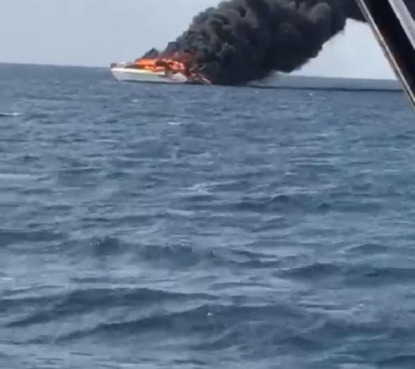 Denizde yat alev aldı, baba ve oğlu ölümden döndü - Resim: 4