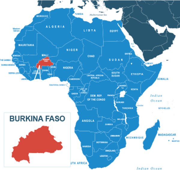 Burkino Faso nerede hangi kıtada Afrika haritası - Resim: 1