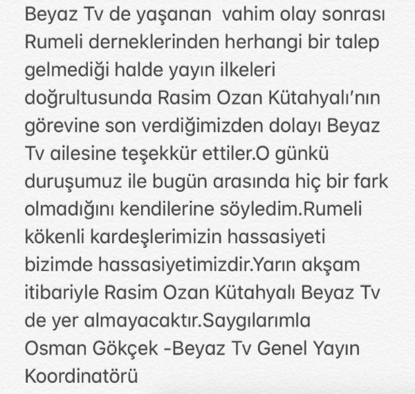 Rasim Ozan Kütahyalı Beyaz TV'den kovuldu mu yeni haber geldi - Resim: 2