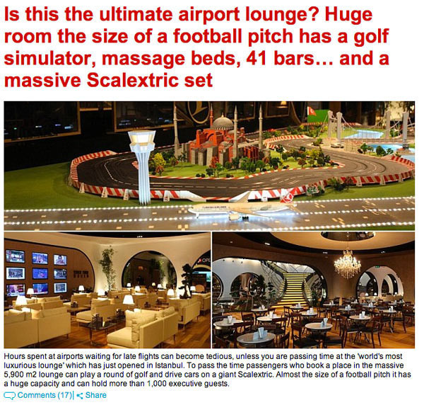 Türk Havayollarının bekleme salonu Daily Mail'de - Resim: 1