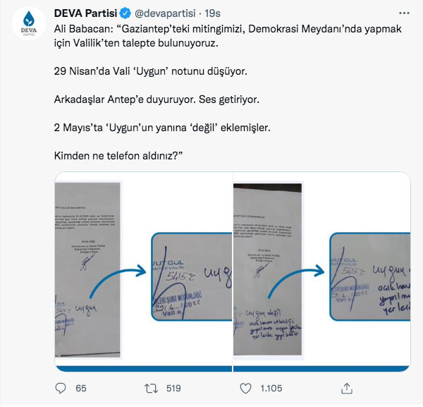 Ali Babacan'a evrakta sahtecilikten suç duyurusu şoku Gaziantep Valiliği açıkladı - Resim: 0