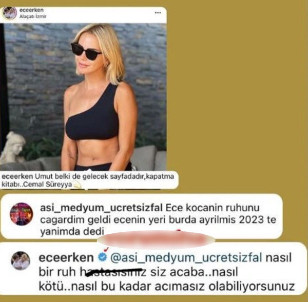 Ece Erken vefat eden eşi hakkına yapılan yorumlara daha fazla dayanamadı! "Kocanın ruhunu..." - Resim: 1