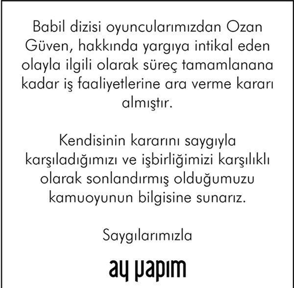 Star TV Babil dizisi için Ozan Güven kararı verildi Deniz Bulutsuz'u dövmüştü - Resim: 3