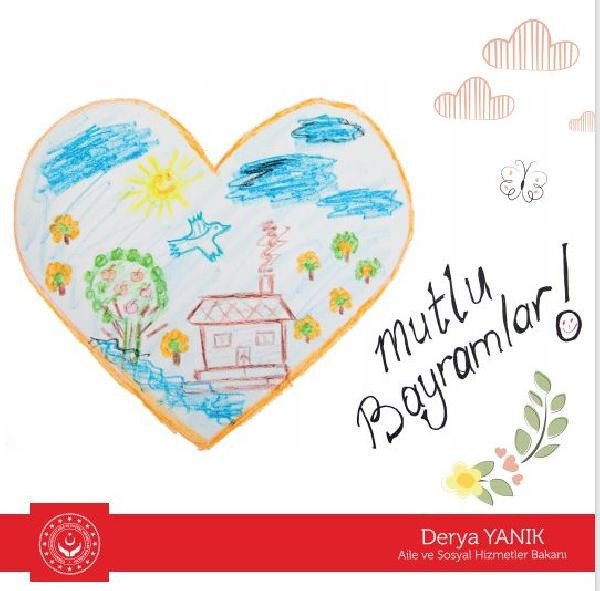 Bakan Derya Yanık'tan devlet korumasındaki çocuklara bayram kartı - Resim: 0