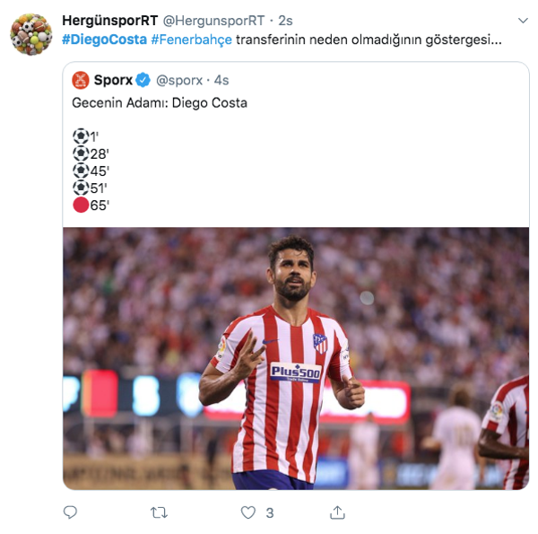 Diego Costa Real Madrid'e 4 gol attı Fenerbahçeliler kahroldu - Resim: 2