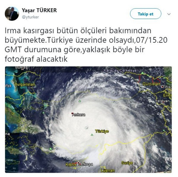 Irma Kasırgası Türkiye'den geçseydi haritaya inamayacaksınız - Resim: 2