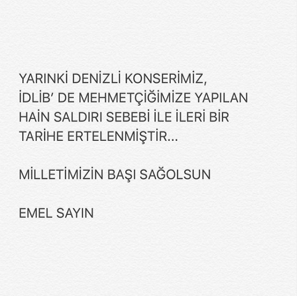 33 askerimiz şehit edildi Emel Sayın Berkay Şahin ve Hatice konserlerini iptal etti - Resim: 3